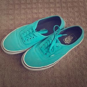 Aqua Vans sneakers